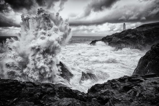 Crashing Wave at Trevose Lighthouse