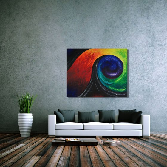 Color Swirl   (100 x 80 cm ) XL oil (40 x 32 inches)