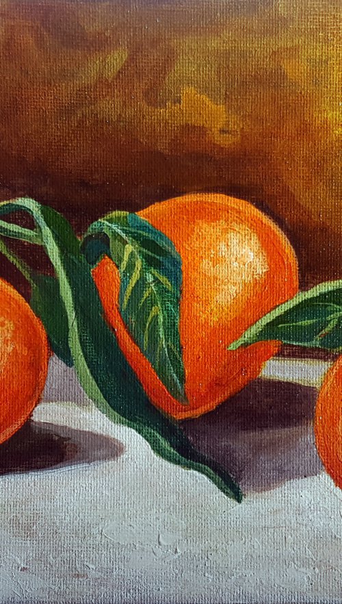 Still Life with three tangerines by Adriana Vasile