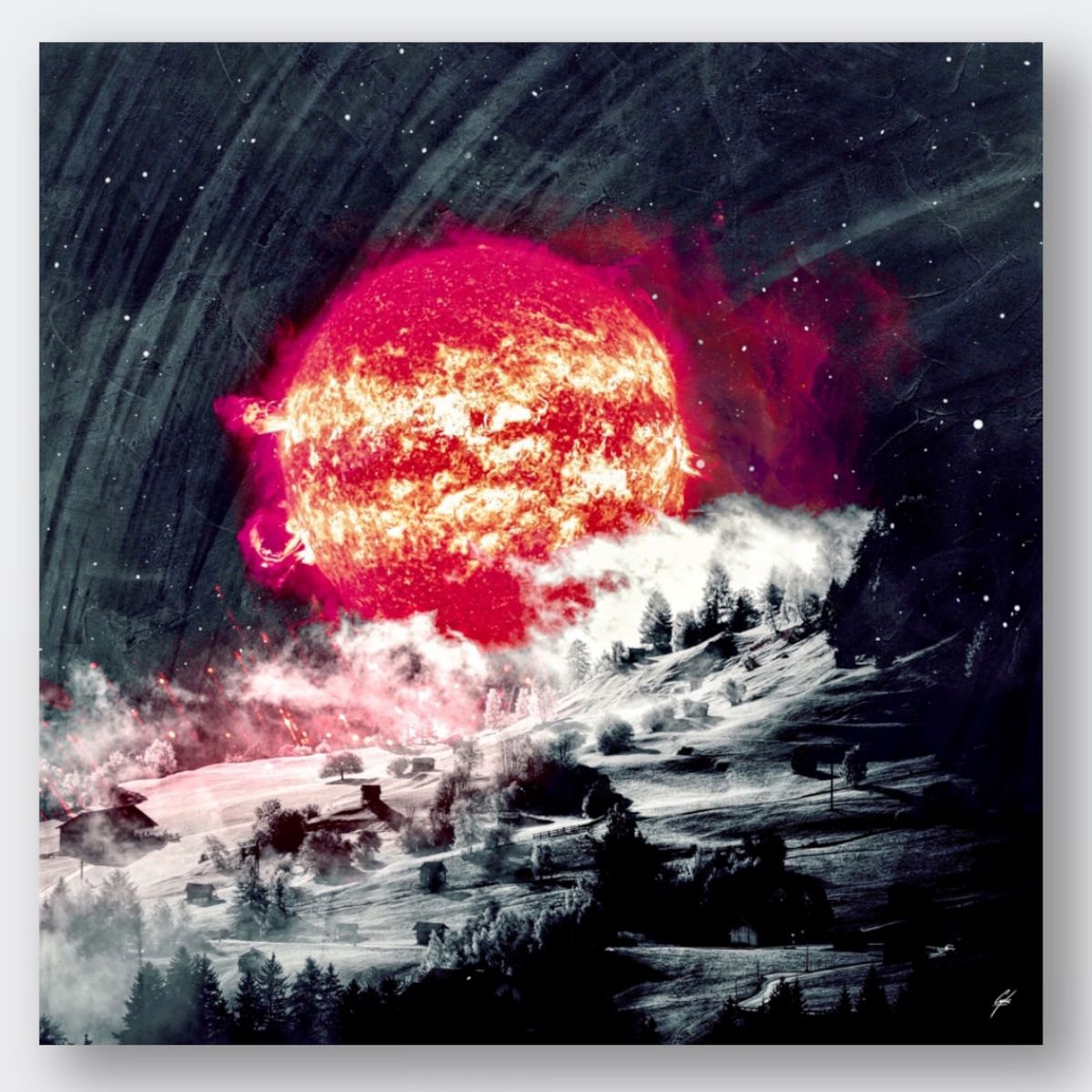 THE FALLING SUN | 2018 | DIGITAL ARTWORK PRINTED ON PHOTOGRAPHIC PAPER | HIGH QUALITY | LI... by Simone Morana Cyla