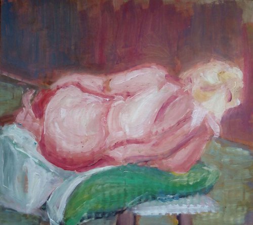 lying nude by Sara Radosavljevic
