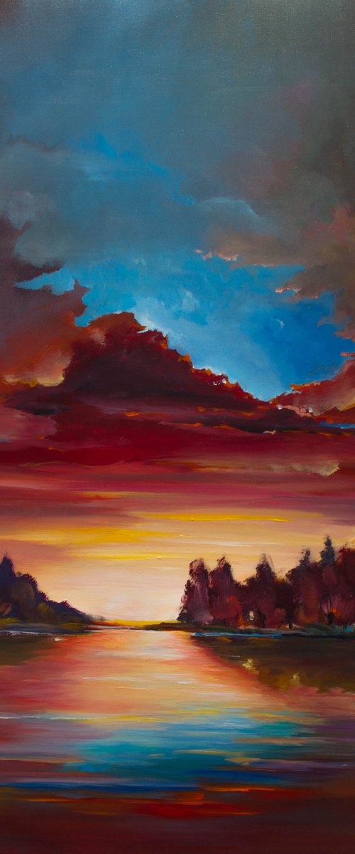 Autumn coral sky. by Ihor Bychkivskyy