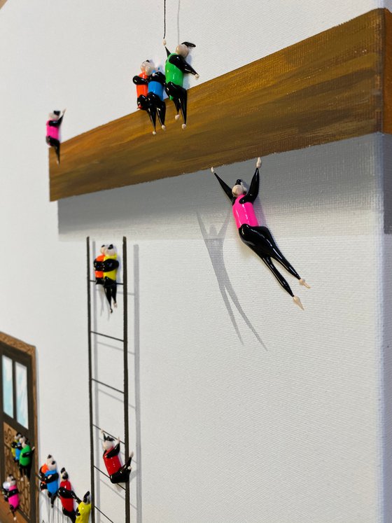 Action.3D Freedom People Balcon. Eka Peradze Art.