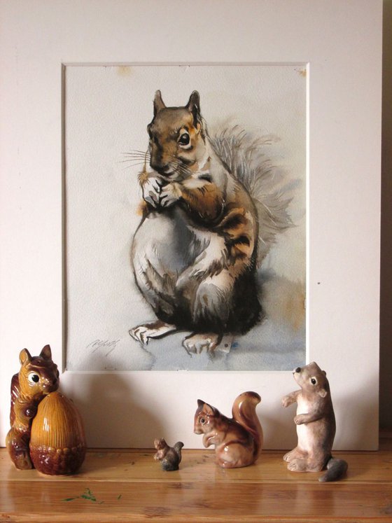 Squirrel watercolor