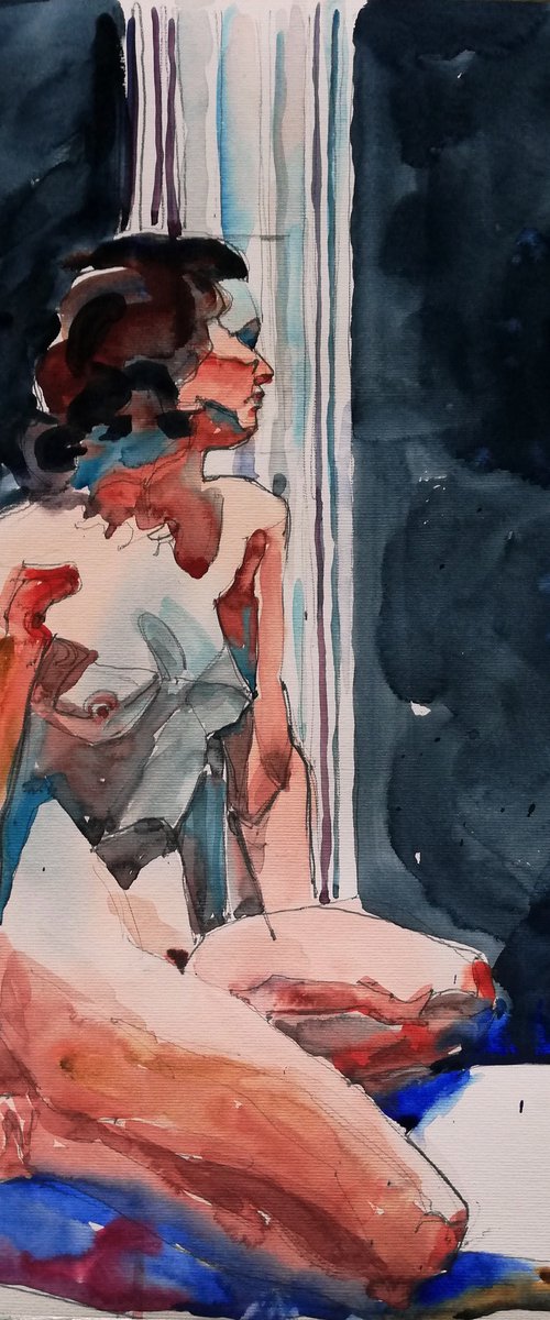 Nude in Roman Interior by Jelena Djokic