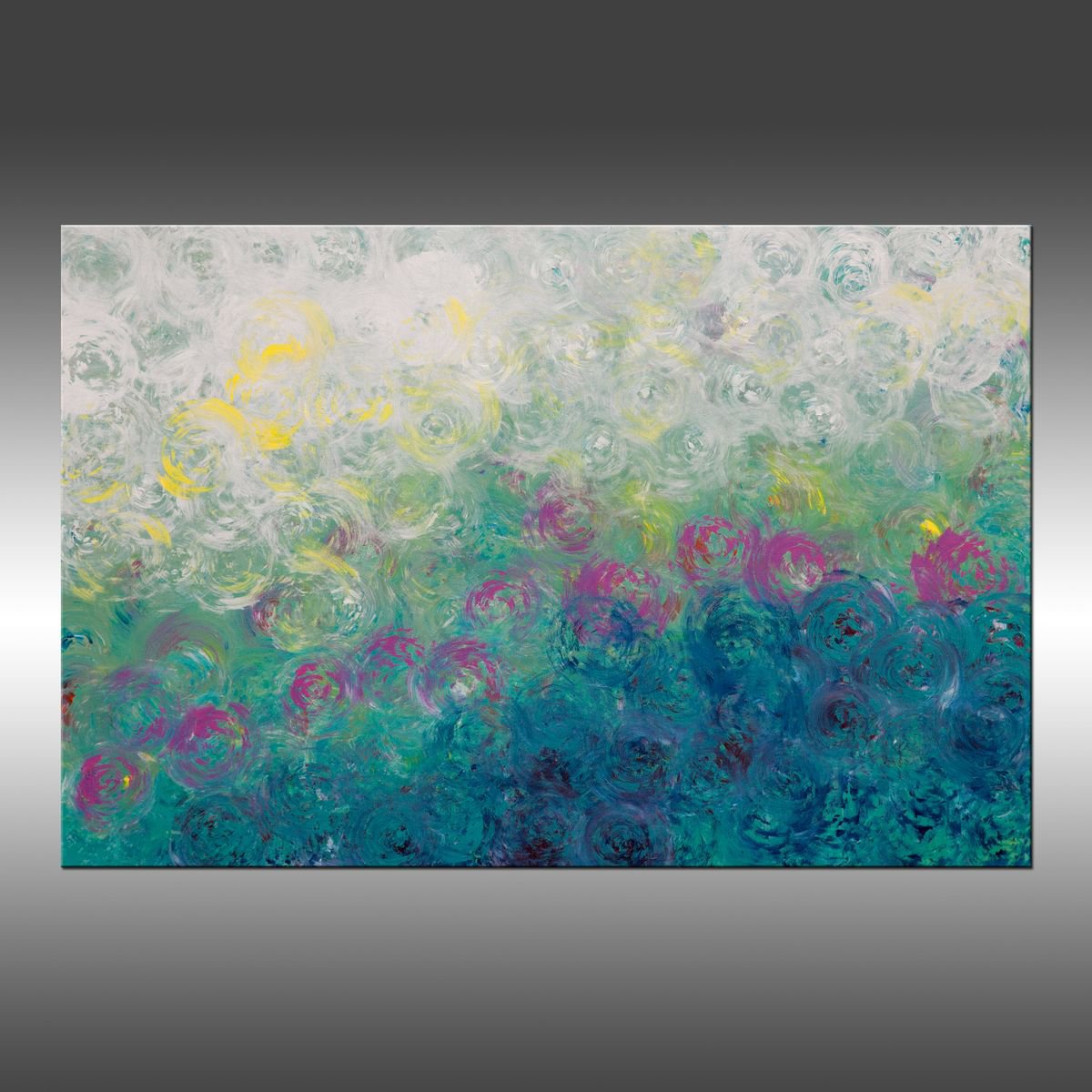 Abstract Acrylic Painting By Hilary Winfield, 36 X 24, Synchronicity 11, Original Artwork