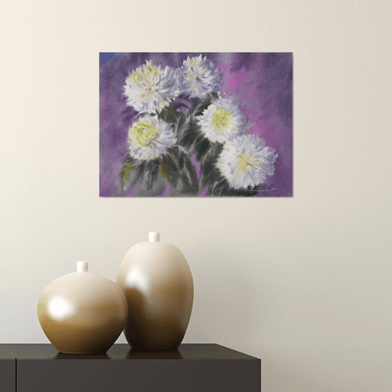 White chrysanthemums