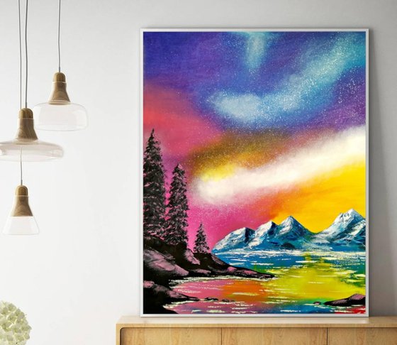 Fantasy Aurora Lake