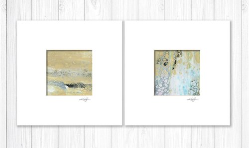 Song Of The Journey Collection 2 - 2 Abstract Paintings in mats by Kathy Morton Stanion by Kathy Morton Stanion