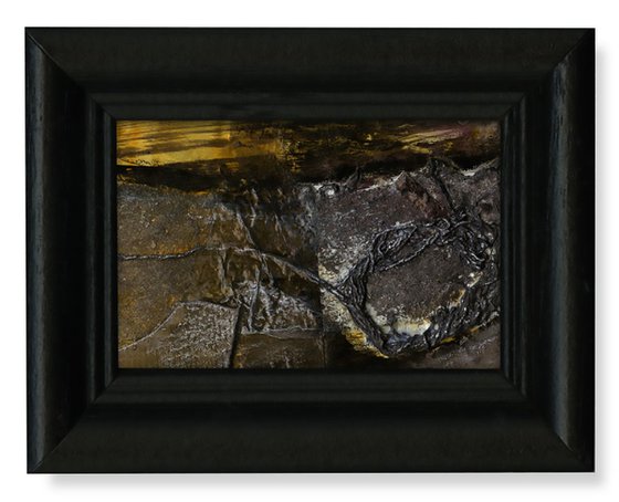Fragments Of The Past - Framed Textural Abstract by Kathy Morton Stanion