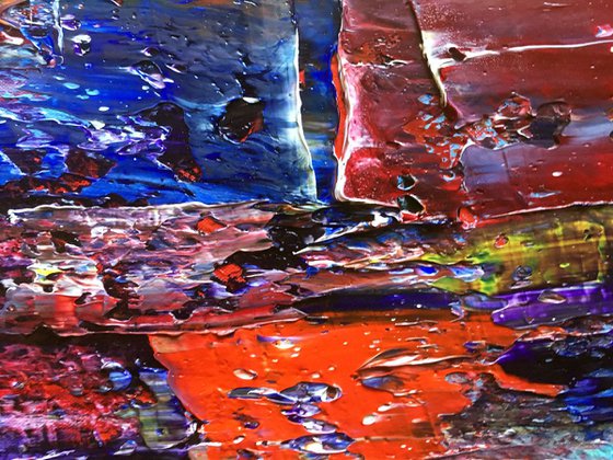 "Play With Me" - FREE WORLDWIDE SHIPPING - Original Large PMS Abstract Diptych Oil Paintings On Canvas - 40" x 20"