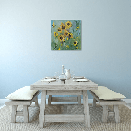 Sunflowers in Motion