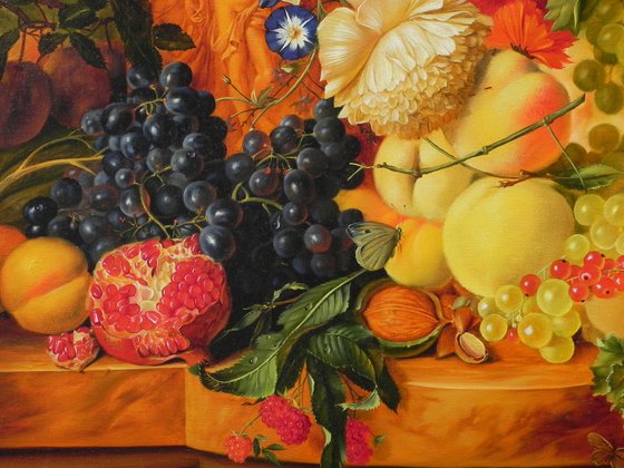 "Flowers and fruits"