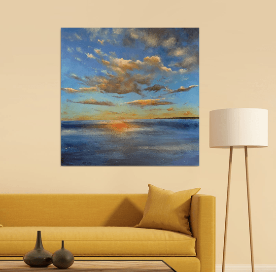 Big Sky Evening Sea