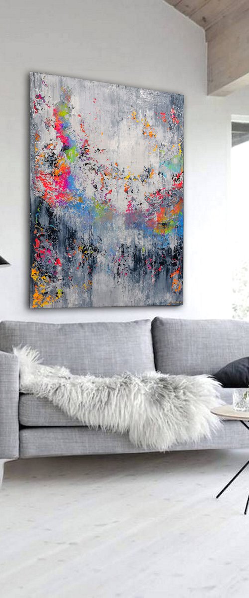 150x100cm. / abstract painting / Abstract 1214 by Alex Senchenko