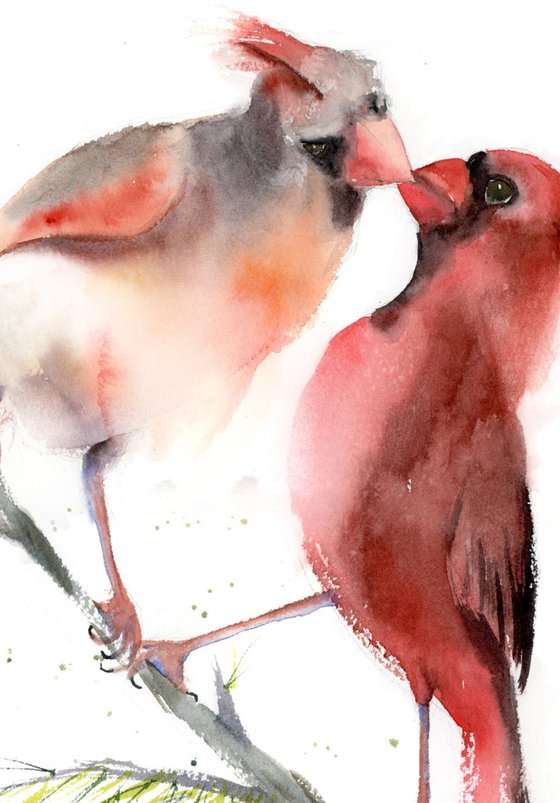 Kissing birds