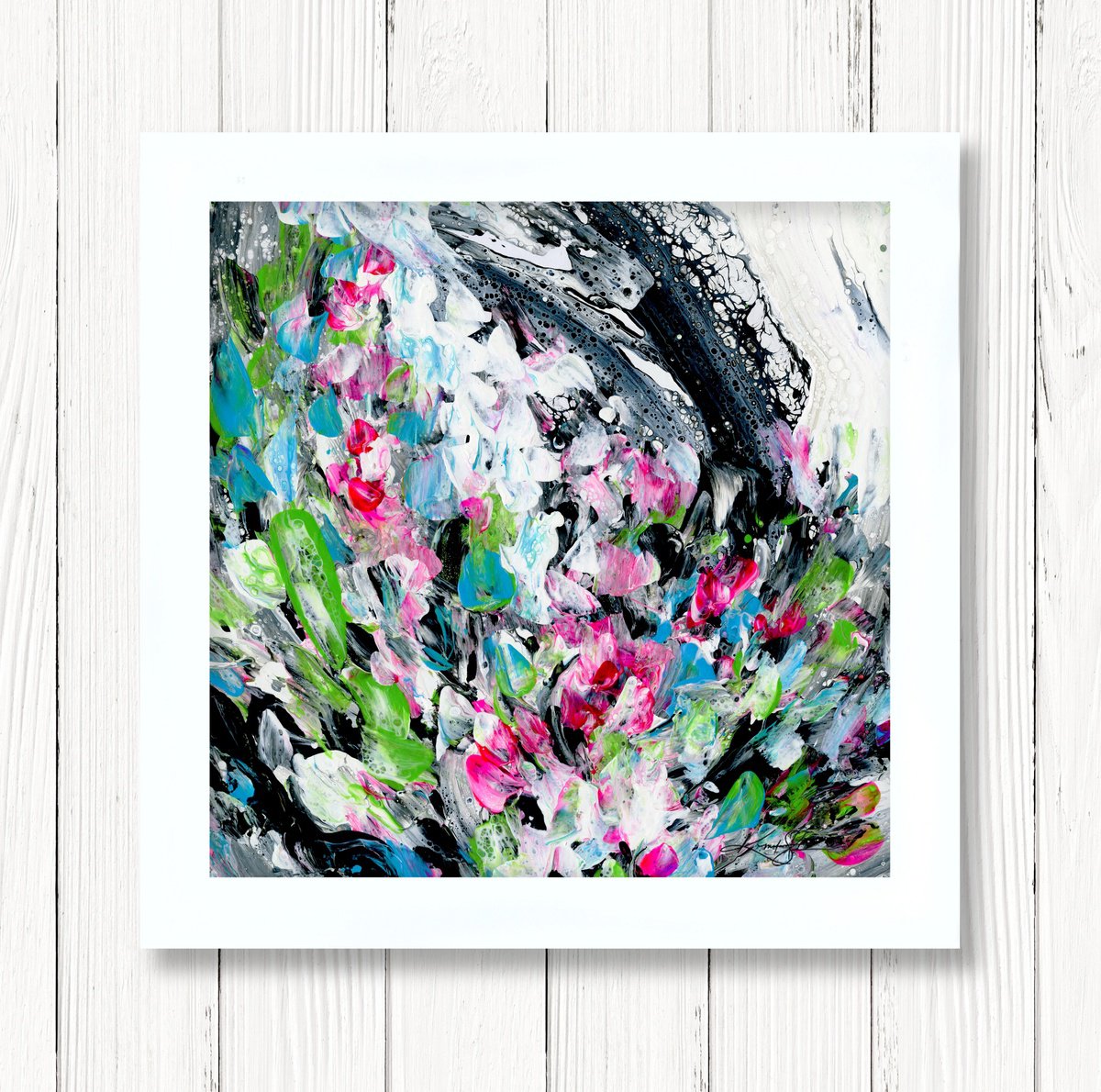 Floral Jubilee 40 - Framed Abstract Floral Art by Kathy Morton Stanion by Kathy Morton Stanion