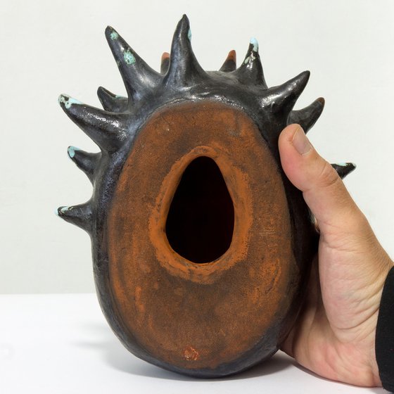 Ceramic sculpture Head 18 x 21 x 11 cm