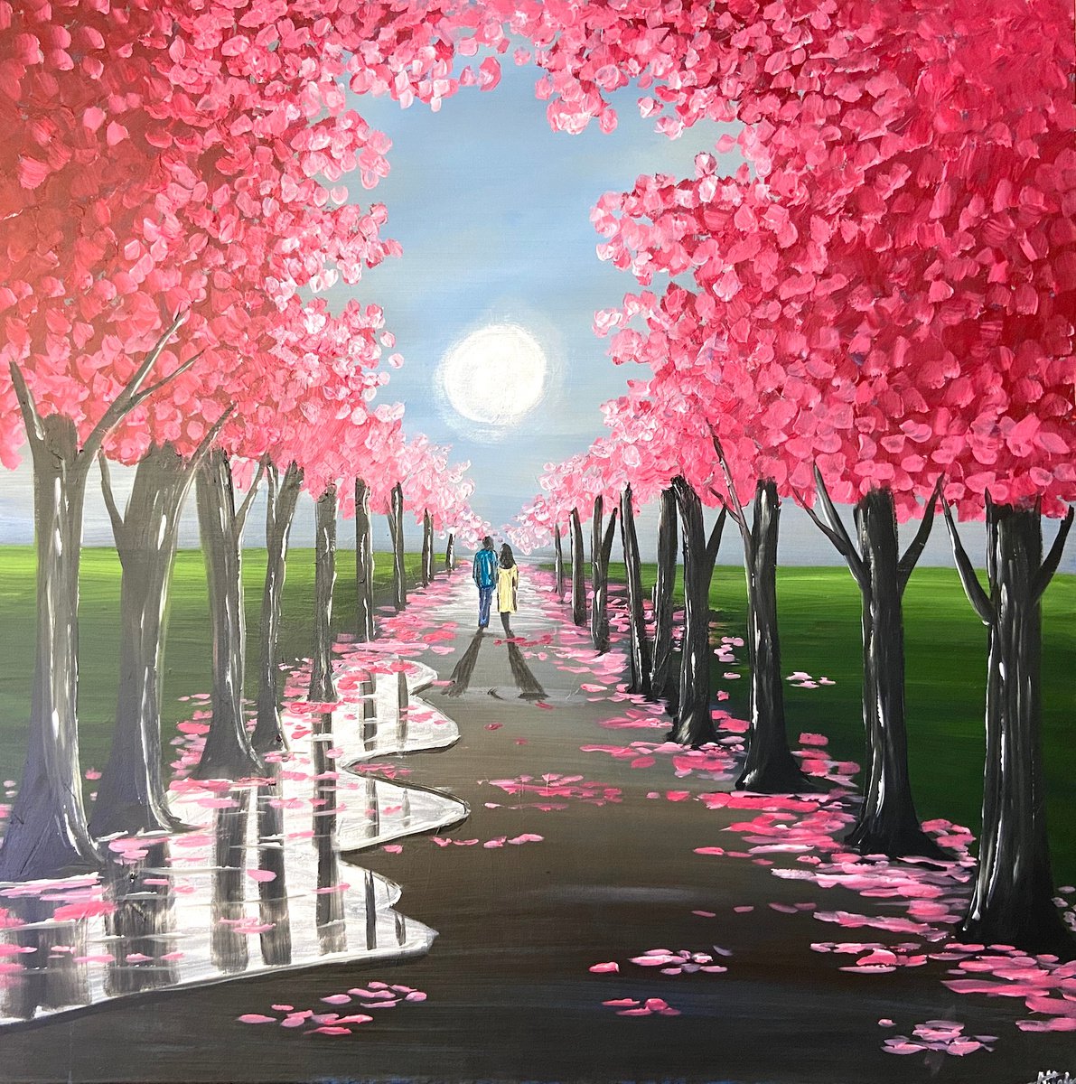 Moonlight Blossom Trees by Aisha Haider