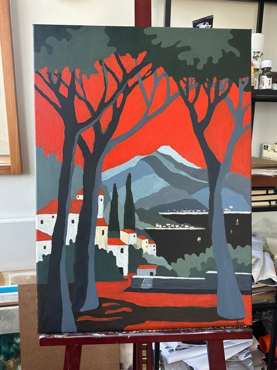 Red Horizon Seascape