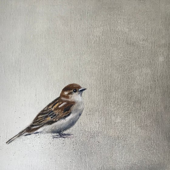 Little Sparrow ~ on silver