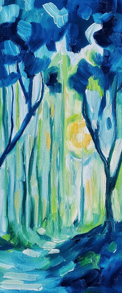 Landscape - Abstract - "Morning in the Woods" by Katrina Case