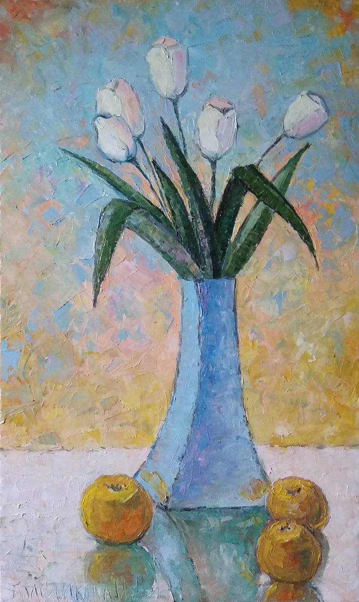 white tulips by Irina Tolstikova
