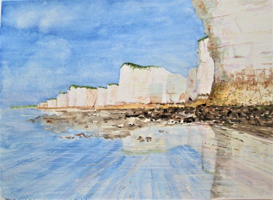 Reflected White Cliffs of Old Harry Rocks