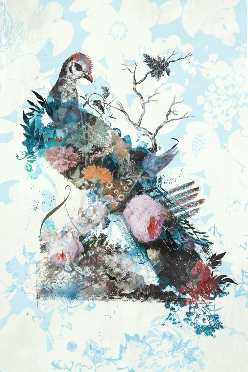 Animal Painting By Teis Albers, 31 X 47", Wildness Ii, Original Artwork