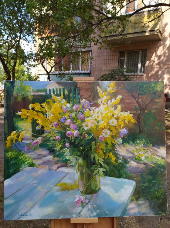 Wildflowers on a table