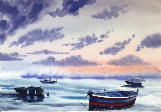 Seascapes Evening Silence
