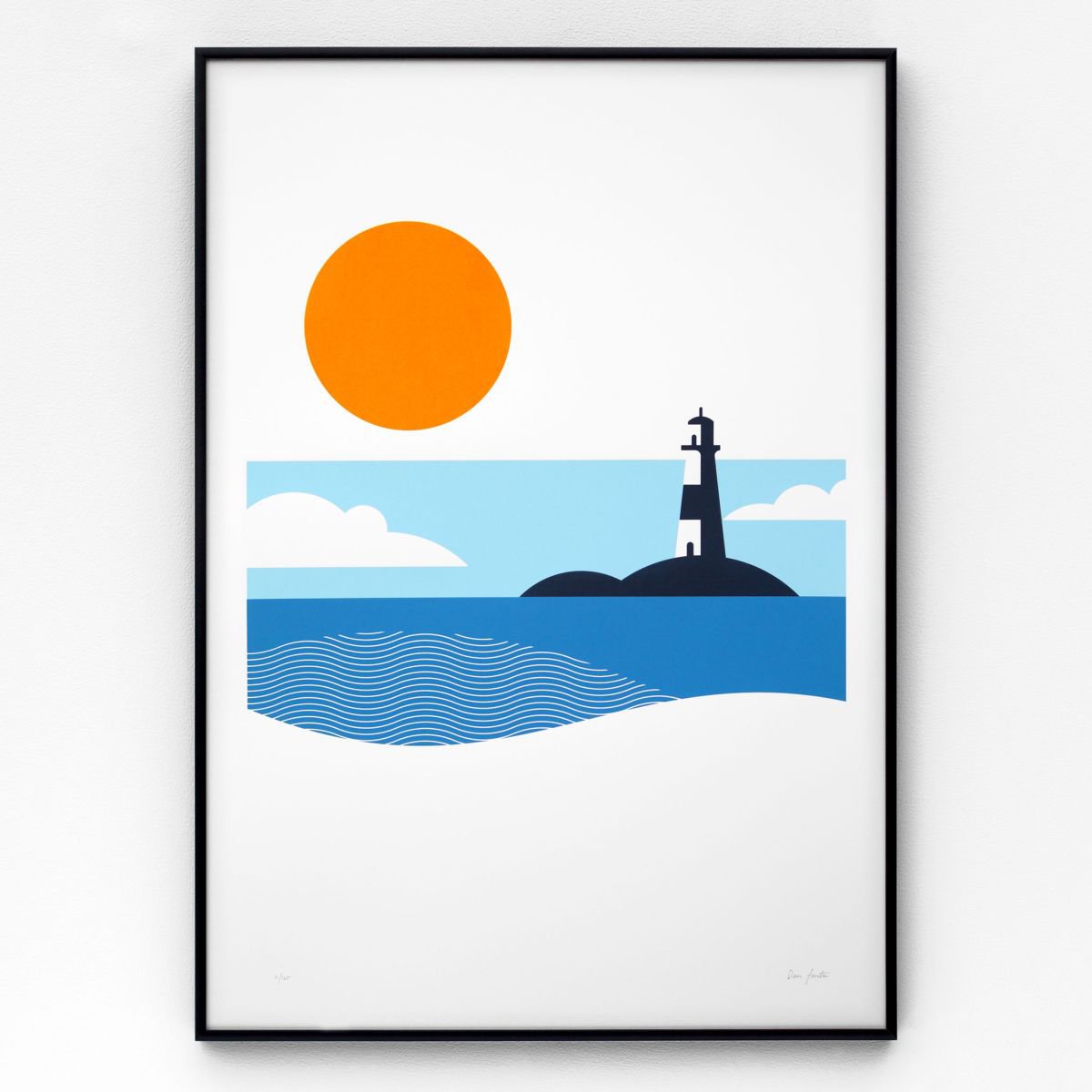 Lighthouse A2 limited edition screen print by The Lost Fox