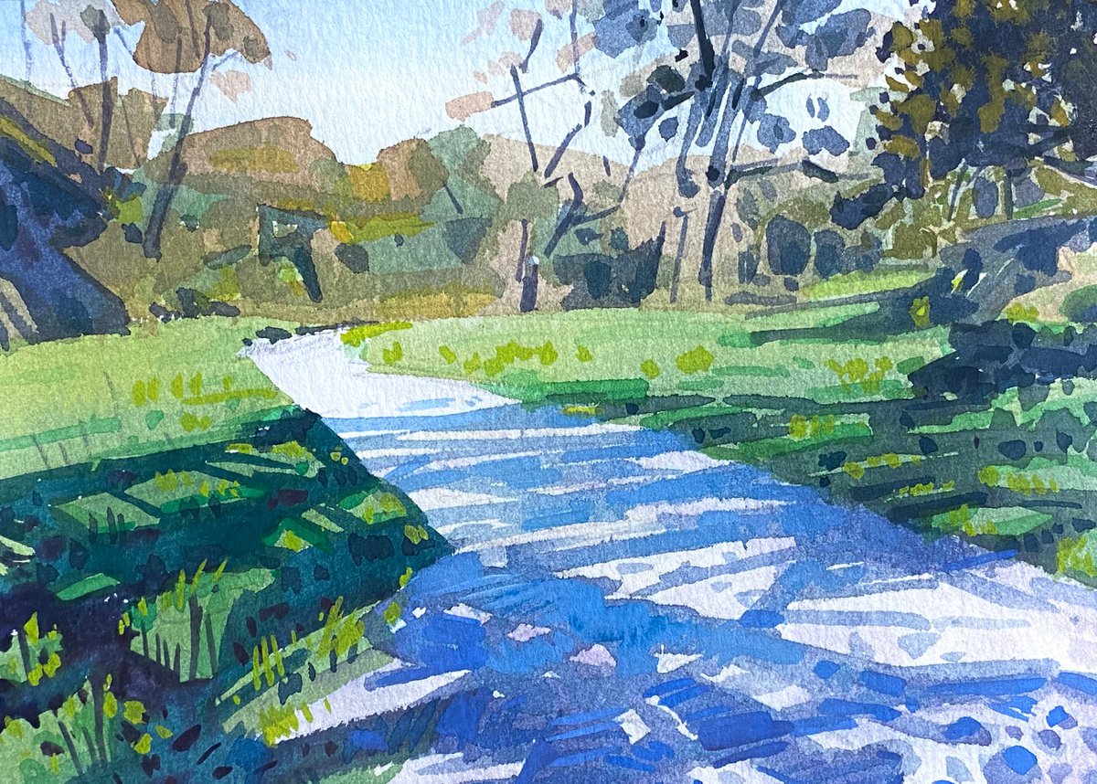 Impressionistic Cityscapes Watercolour By Paul Cheng, 7 X 5", Watercolor Landscape 010, Original Artwork