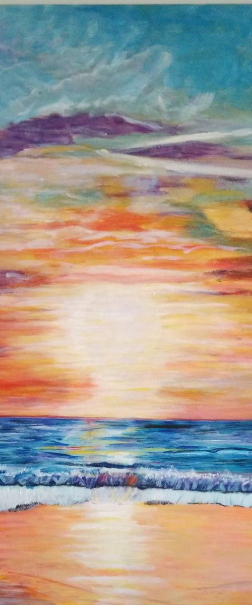 Sunset n°2 - landscape - sea by Isabelle Lucas