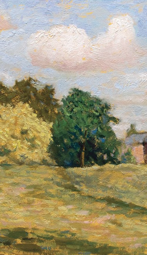 Trees on the Calke Abbey Estate, Derbyshire Impressionist painting by Gav Banns