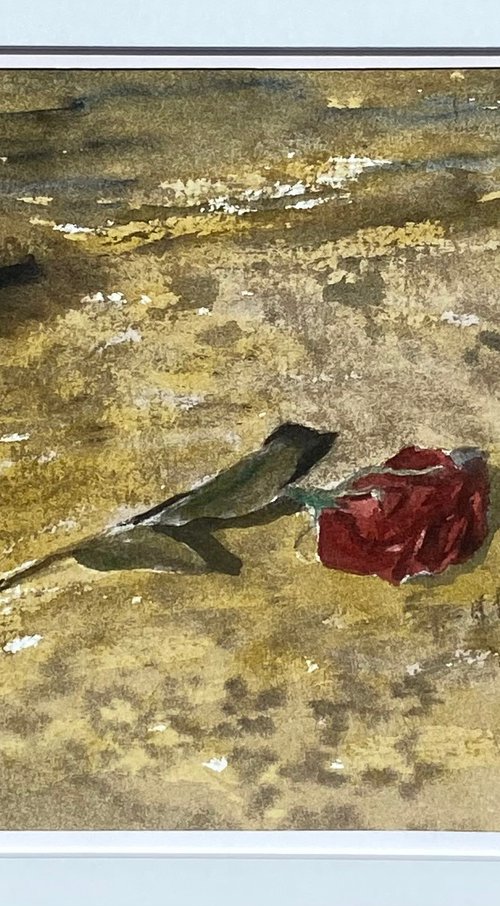 Withered Rose By The Sea by Mazen Ghurbal