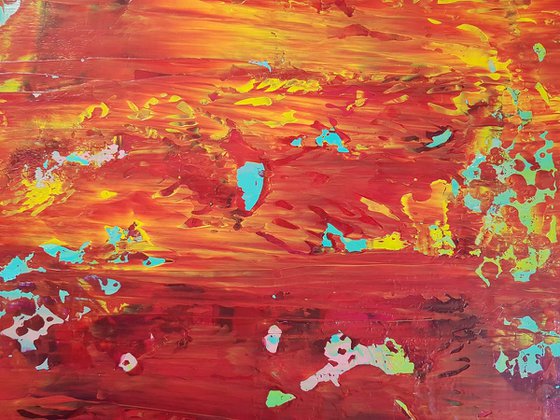 Caribbean evenings - diptych colorful abstract painting