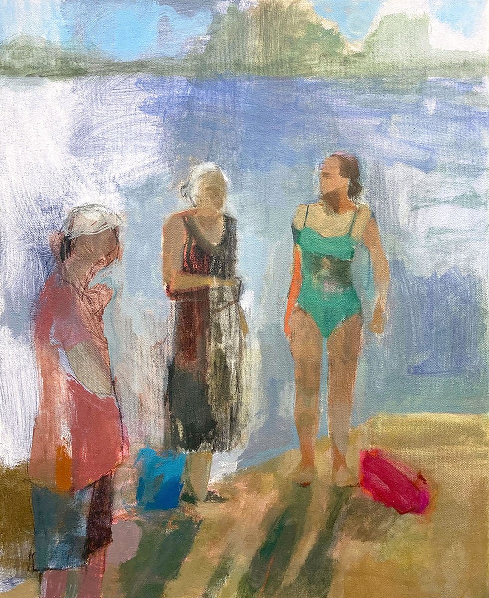 Impressionistic Painting , The Swim By Kate Strupinski, 16 X 20, Artwork For Sale On Artfinder