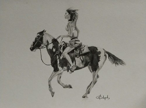 The Horsewoman by Vahan Shakhramanyan