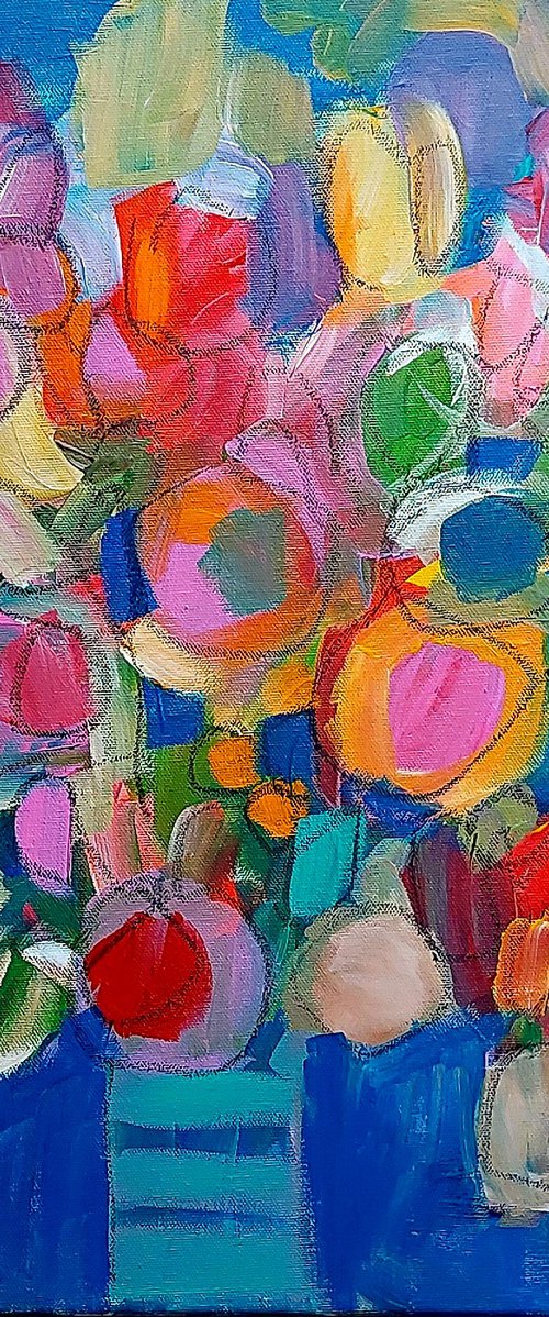 Abstract Flowers III by Jan Rippingham