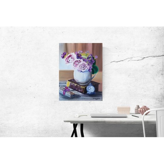 Purple Flowers in Vintage