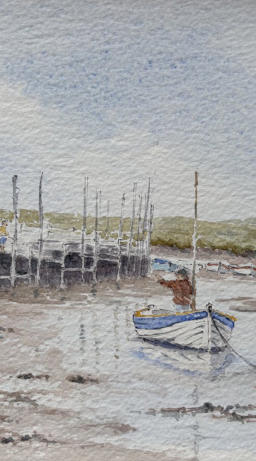 Crab Fishing boats at Morston Quay, Norfolk I by Noel Sawyer