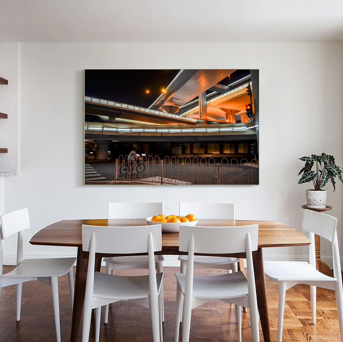 Geometric Abstract Photograph By Serge Horta, 39 X 26", Highway #1, Original Artwork