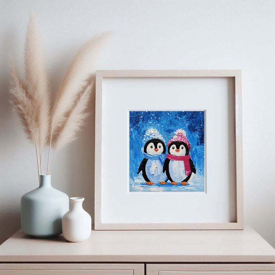 Penguins Painting