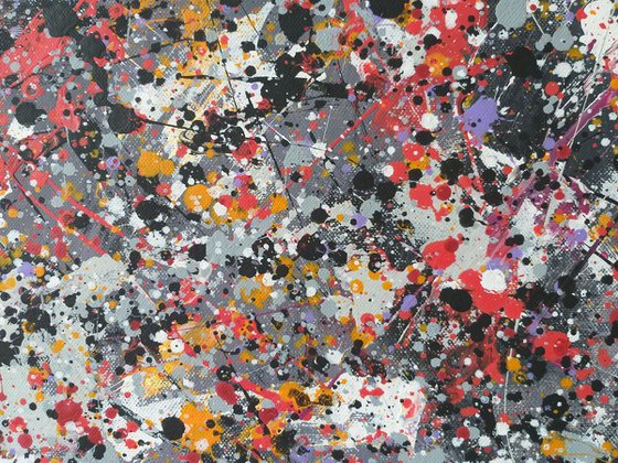 CONTEMPORARY J.POLLOCK style on CANVAS by M.Y.