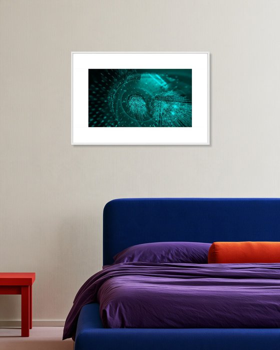 cyan chandelier