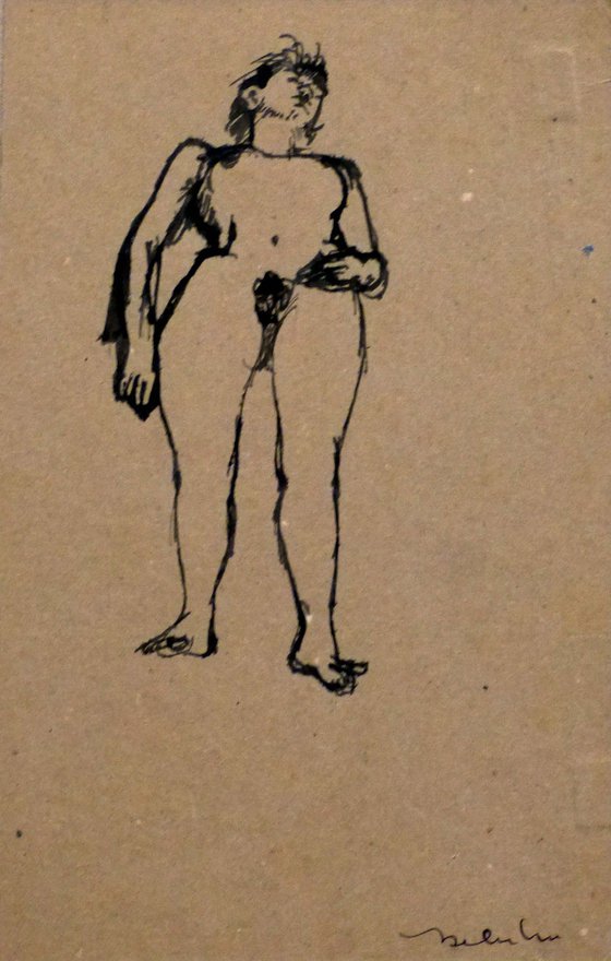 The Nude Study, life sketch 14x21 cm ESA1