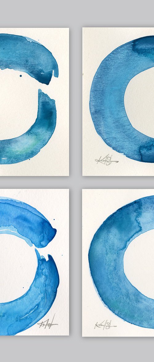 Enso Collection 5 - 4 Paintings by Kathy Morton Stanion