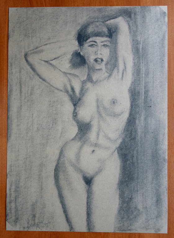 Female Figure #58 Charcoal