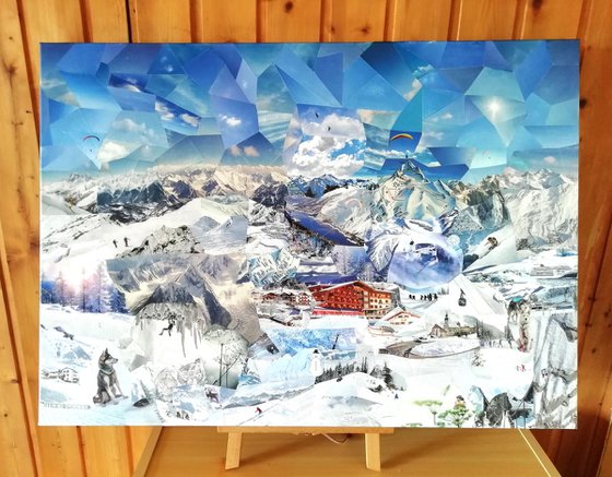 My lovely Alps – Winter Mountainscape Collage